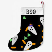 Petite Chaussette De Noël Halloween Stocking | Cute Ghost Confetti (Dos)