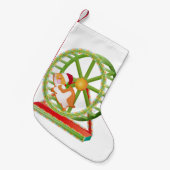 Petite Chaussette De Noël hamster de Noël père Noël (Devant (Accrochage))