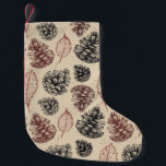 Petite Chaussette De Noël Hand drawn vintage illustrations. Seamless pattern<br><div class="desc">Hand drawn vintage illustrations. Seamless pattern with with pine cones and leaves. Forest background.</div>