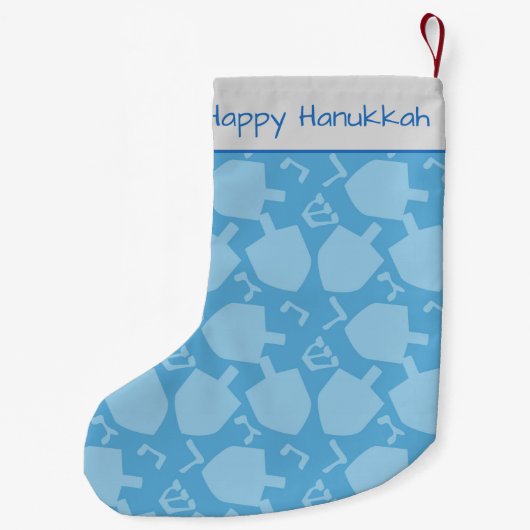 Petite Chaussette De Noël Hanoukka Charm Dreidel et alphabet hébreu (Dos)