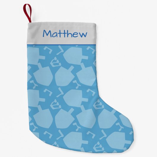 Petite Chaussette De Noël Hanoukka Charm Dreidel et alphabet hébreu (Devant)