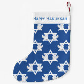 Petite Chaussette De Noël Hanoukka Doves de la Paix (Dos)