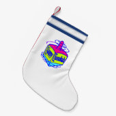 Petite Chaussette De Noël Hanoukka Dreidel (Devant (Accrochage))