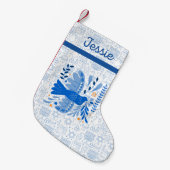 Petite Chaussette De Noël Hanoukka Elegance : Festival du judaïsme bleu et b (Devant (Accrochage))