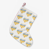 Petite Chaussette De Noël Hanoukka Menorah (Devant (Accrochage))