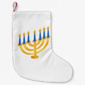Petite Chaussette De Noël Hanoukka Menorah (Devant)