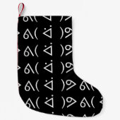 Petite Chaussette De Noël Happy Gary ᕕ( ᐛ )Meme Emoticon Text Art (Devant)
