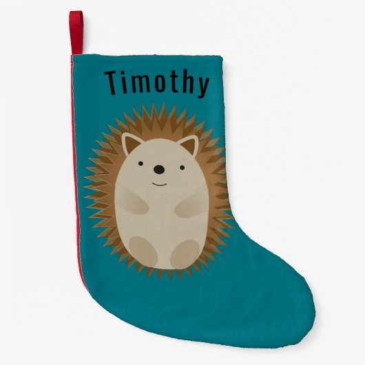 Petite Chaussette De Noël Happy Hedgehog (Devant)