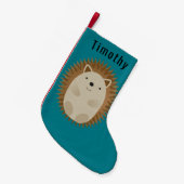 Petite Chaussette De Noël Happy Hedgehog (Devant (Accrochage))