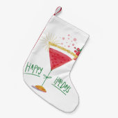 Petite Chaussette De Noël happy holiday noël cocktail (Devant (Accrochage))