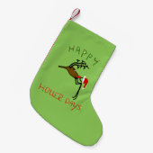 Petite Chaussette De Noël Happy Hollerdays 4 - embrasser un renne. (Devant (Accrochage))