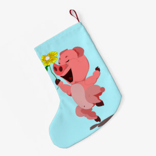 Petite Chaussette De Noël Happy Piggy - Choisissez votre couleur préférée -