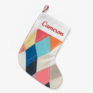 Petite Chaussette De Noël Harlequin Hopscotch - Motif Jacquard