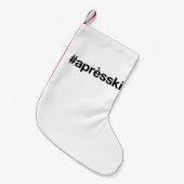 Petite Chaussette De Noël Hashtag SKI APRES (Devant (Accrochage))