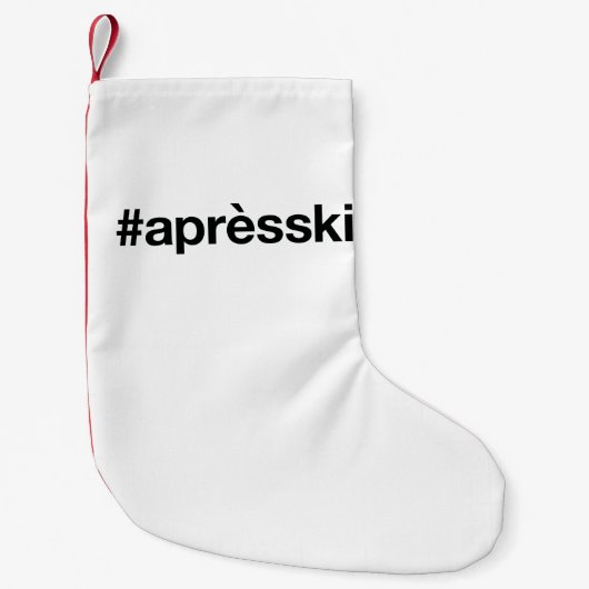 Petite Chaussette De Noël Hashtag SKI APRES (Devant)