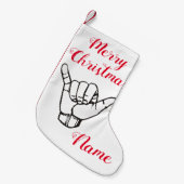 Petite Chaussette De Noël Hawaï Shaka Brah Wave Thunder_Cove (Devant (Accrochage))