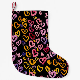 Petite Chaussette De Noël Hearts Galore : Aquarelle Motif sans couture