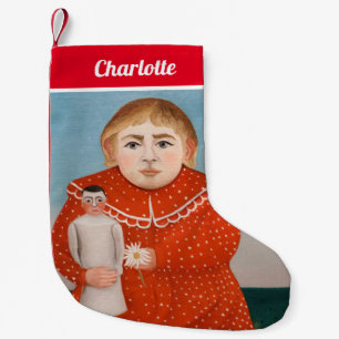 Petite Chaussette De Noël Henri Rousseau - Enfant à la poupée
