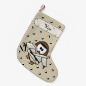 Petite Chaussette De Noël hibou maître d'art martial (Devant (Accrochage))