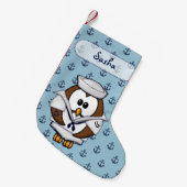 Petite Chaussette De Noël hibou marin (Devant (Accrochage))
