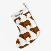 Petite Chaussette De Noël Highland cow (Dos (Accrochage))