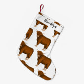 Petite Chaussette De Noël Highland cow (Devant (Accrochage))