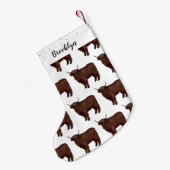 Petite Chaussette De Noël Highland cow (Dos (Accrochage))