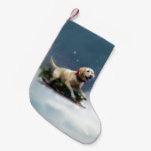 Petite Chaussette De Noël hiver de Noël du Labrador (Devant (Accrochage))