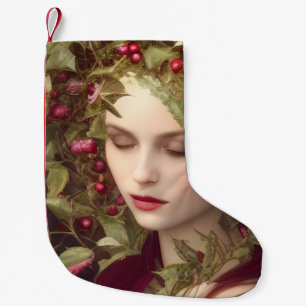 Petite Chaussette De Noël Holly Berries Belle Femme