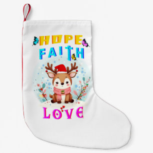 Petite Chaussette De Noël Hope Faith Love