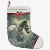 Petite Chaussette De Noël Horse de Noël personnalisé Stocker pour l'amoureux (Devant)