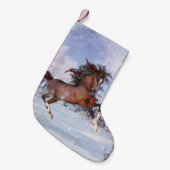 Petite Chaussette De Noël Horse et Noël cardinal (Devant (Accrochage))