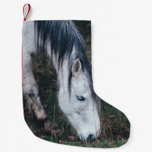 PETITE CHAUSSETTE DE NOËL HORSE GRIS LE JOUR DE L’AUTOMNE