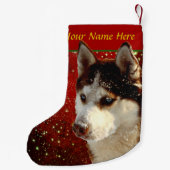 Petite Chaussette De Noël Husky Joyeux Noël (Dos)