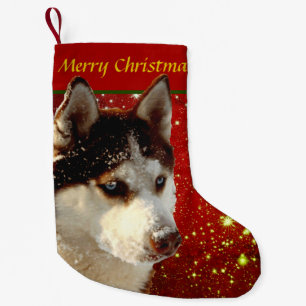 Petite Chaussette De Noël Husky Joyeux Noël
