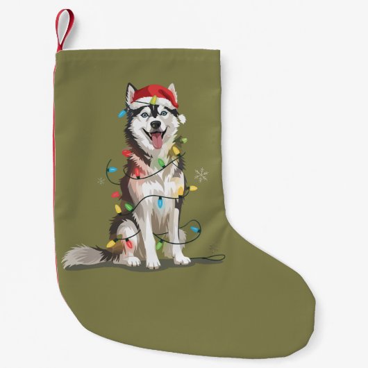 Petite Chaussette De Noël Husky Lover Noël Sibérie Noël Chien Maman (Devant)
