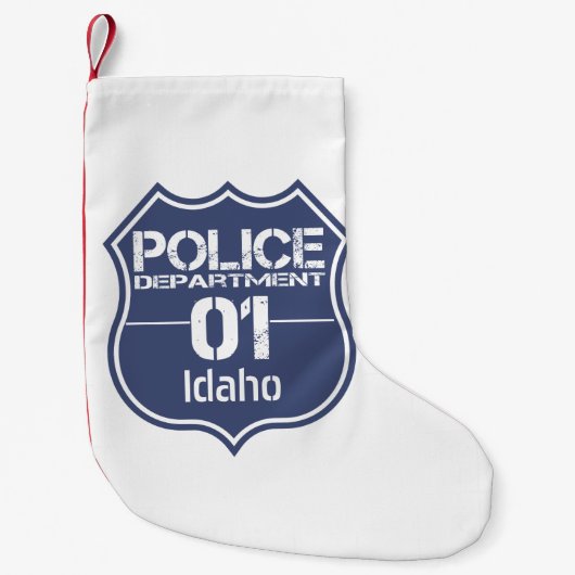 Petite Chaussette De Noël Idaho Police Department Shield 01 (Devant)
