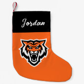 Petite Chaussette De Noël Idaho State University Bengals Spirit Design (Devant)