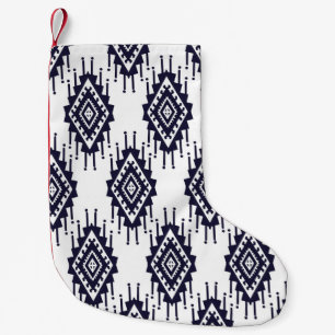 Petite Chaussette De Noël Ikat Boho Aztec Textile Motif