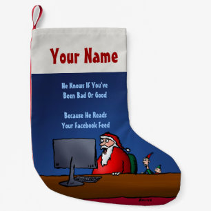 Petite Chaussette De Noël Il sait si vous avez été mauvais Père Noël dr