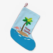 Petite Chaussette De Noël Île de Noël tropicale (Devant (Accrochage))
