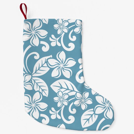 Petite Chaussette De Noël ÎLE PLUMERIA (SLATE BLUE) Noël Stocker (Devant)