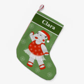 Petite Chaussette De Noël illusima Ballerina Hippo Noël Snowflakes (Devant (Accrochage))