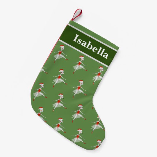 Petite Chaussette De Noël illusima Ballerina Souris Motif de Noël Vert (Devant (Accrochage))