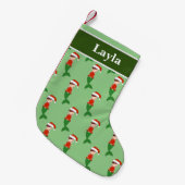 Petite Chaussette De Noël illusima Sirène Motif de Noël Vert (Devant (Accrochage))