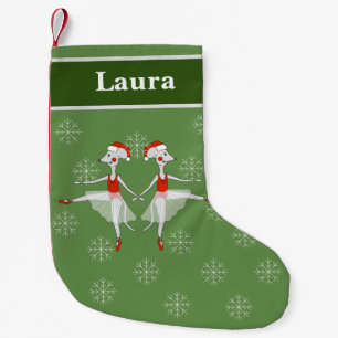Petite Chaussette De Noël illusima Souris de Ballet Danse Noël Flocons de Ne
