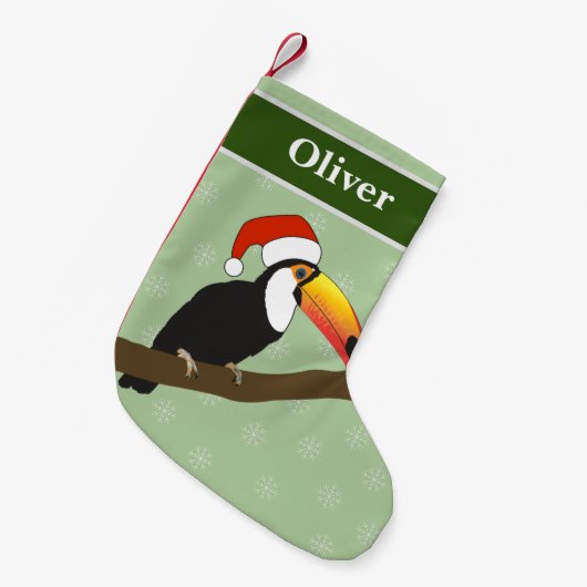 Petite Chaussette De Noël illusima Toucan Noël Snowflakes (Devant (Accrochage))
