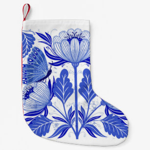 Petite Chaussette De Noël illustration avec des papillons et des fleurs isol