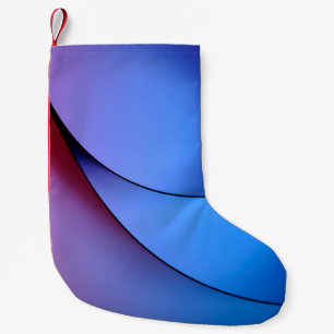 PETITE CHAUSSETTE DE NOËL ILLUSTRATION BLEUE ET ROUGE