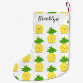 Petite Chaussette De Noël Illustration d'ananas mignon (Dos)
